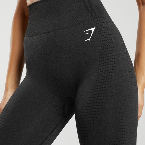Gymshark Vital Seamless Black Marl Leggings - Picture 3 of 6